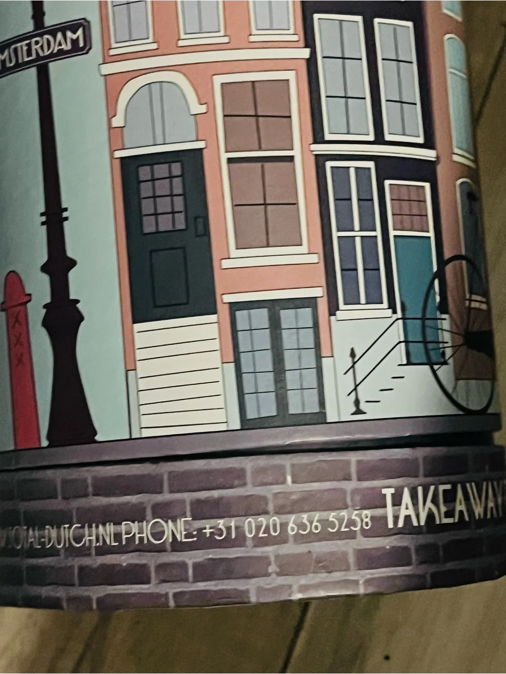 Amsterdam Canal Travel Mug with Blue Lid